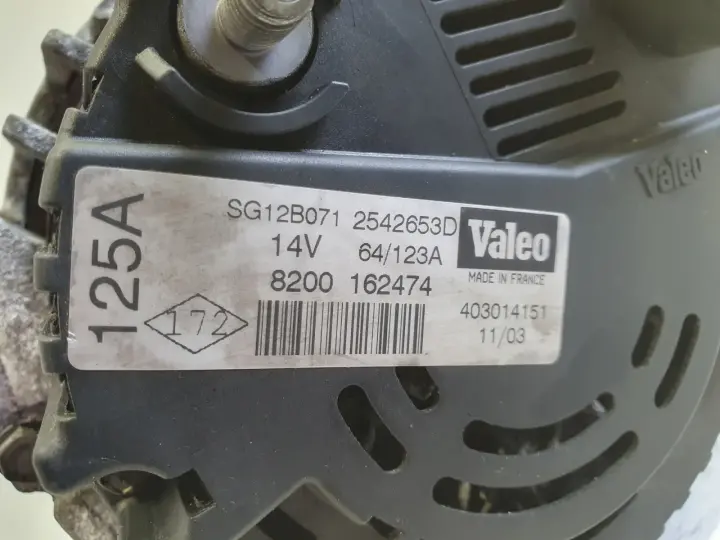 Volvo S40 V40 1.9 DCI ALTERNATOR valeo 8200162474 125A