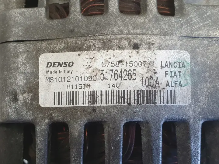 Alfa Romeo 159 1.9 JTD ALTERNATOR 51764265 denso 100A