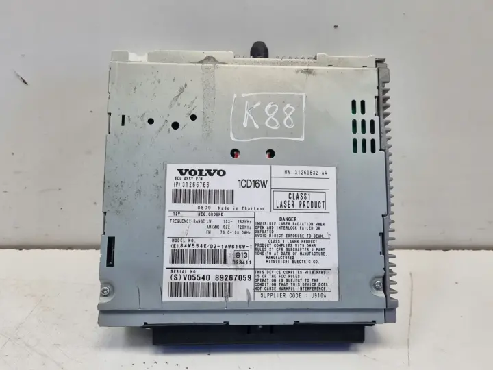 Volvo S40 II V50 RADIO CD radioodtwarzacz CZYTNIK PŁYT 31266763