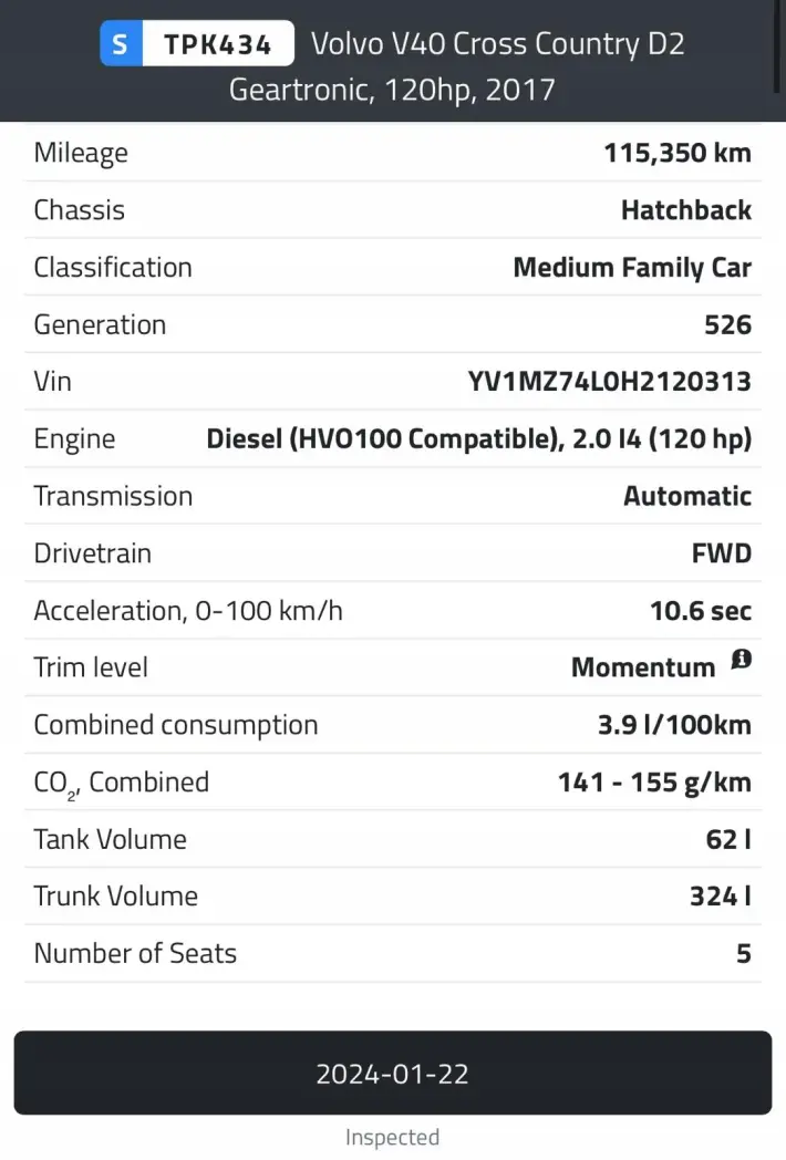 SILNIK KOMPL Volvo V60 S60 II 2.0 D D2 120KM udokumentowane 115tyś D4204T8