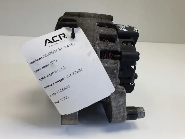 Peugeot 207 1.4 16V ALTERNATOR 9656956280 valeo