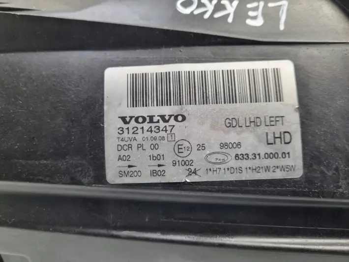 Volvo S80 II V70 III XC70 PRZEDNIA LAMPA LEWA LEWY PRZÓD XENON 31214347