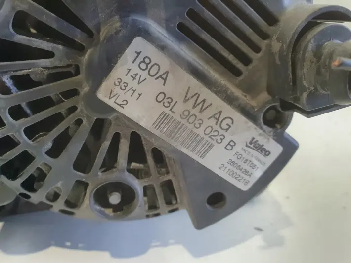 VW Passat B7 2.0 TDI ALTERNATOR valeo 03L903023B 180A