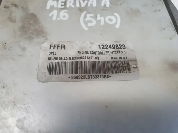 Opel Meriva A 1.6 16V STEROWNIK SILNIKA Komputer 12249823 FFFR