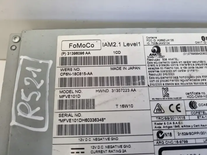 Volvo V40 II RADIOODTWARZACZ CD RADIO czytnik płyt 31396096 31396096AA