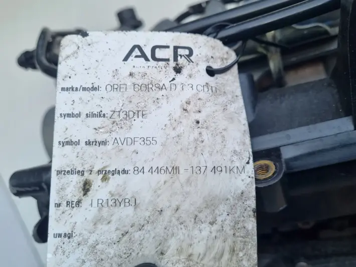 SILNIK KOMPLET Opel Astra IV J 1.3 CDTI 95KM udokumentowane 137tyś A13DTE
