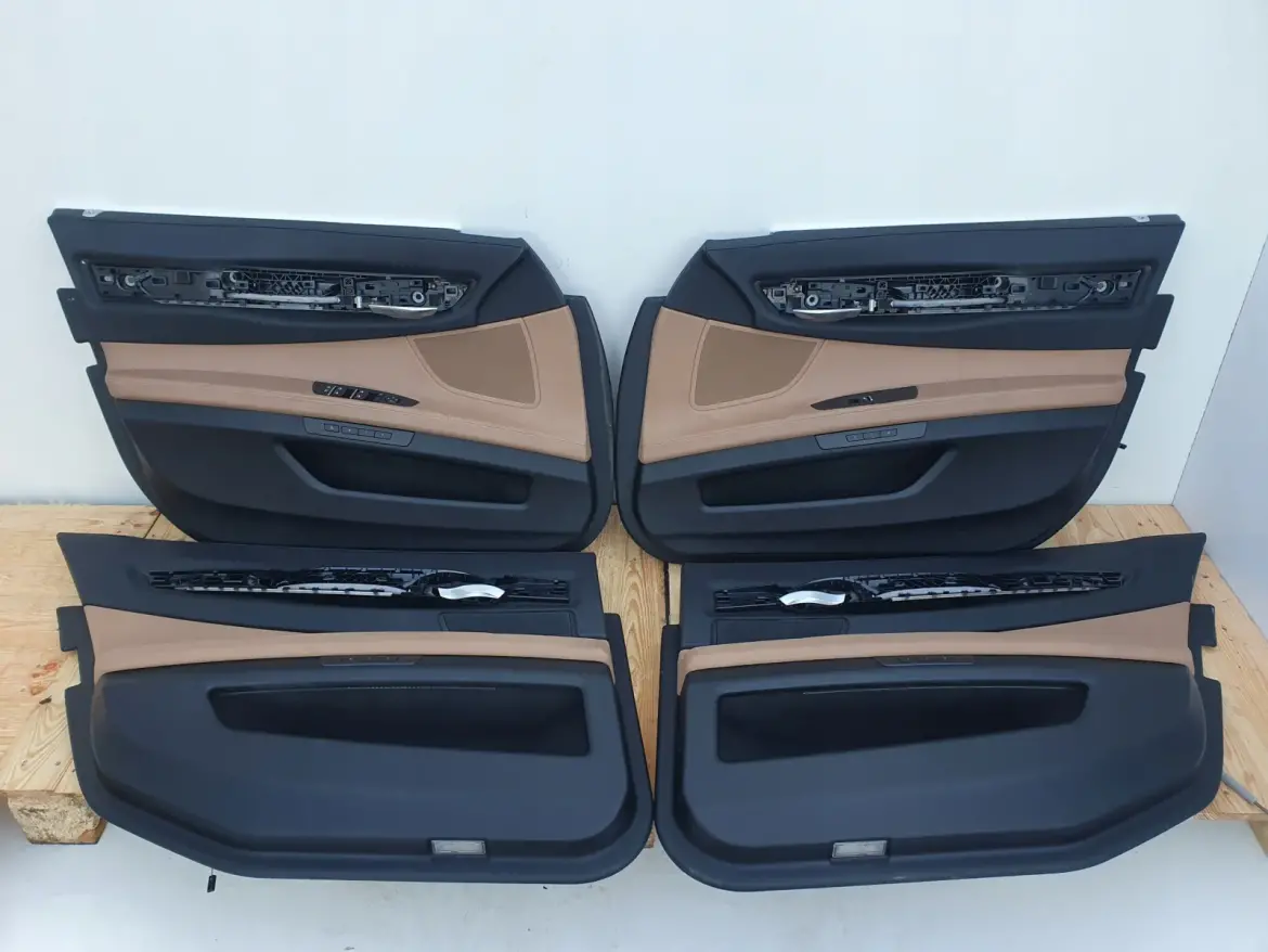BMW F01 FOTEL FOTELE KOMPLET FOTELI DVD RUDE SKÓRY