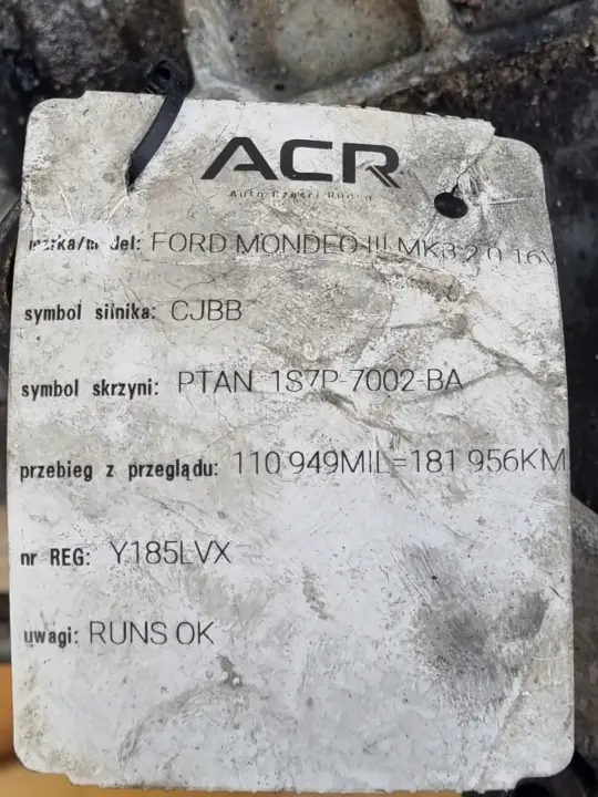 Ford Mondeo III MK3 2.0 16V AUTOMATYCZNA SKRZYNIA BIEGÓW PTAN 1S7P-7002-BA