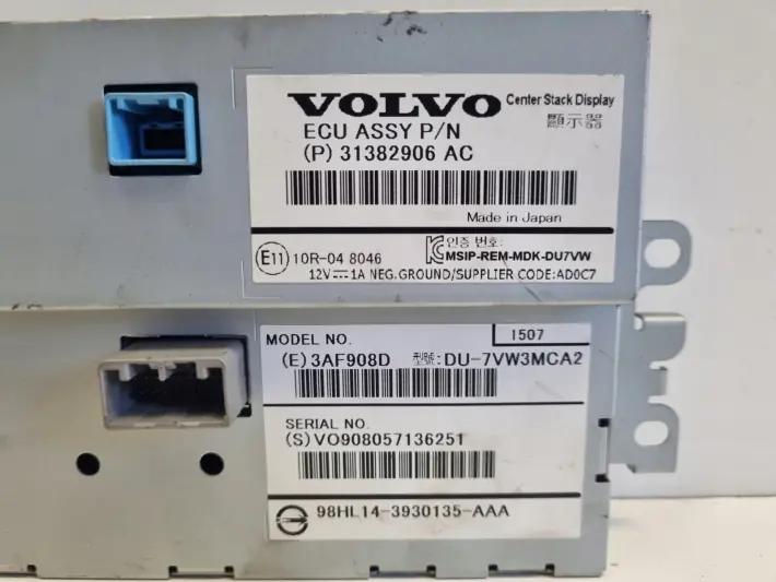 Volvo V40 II EKRAN NAWIGACJI Wyświetlacz Radia 31382906 31382906AC