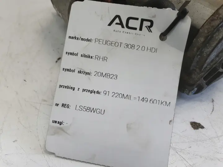 Peugeot 308 I 2.0 HDI ROZRUSZNIK RHR 136KM