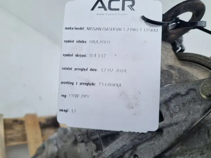 SILNIK KOMPLET Nissan Qashqai II 1.2 T TURBO DIG-T 115KM 63tyś HRA2 HRA2DDT