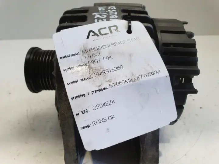 Mitsubishi Space Star 1.9 DID ALTERNATOR valeo 8200162474 125A