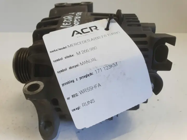 Mercedes W169 W245 2.0 T turbo ALTERNATOR A2661540902