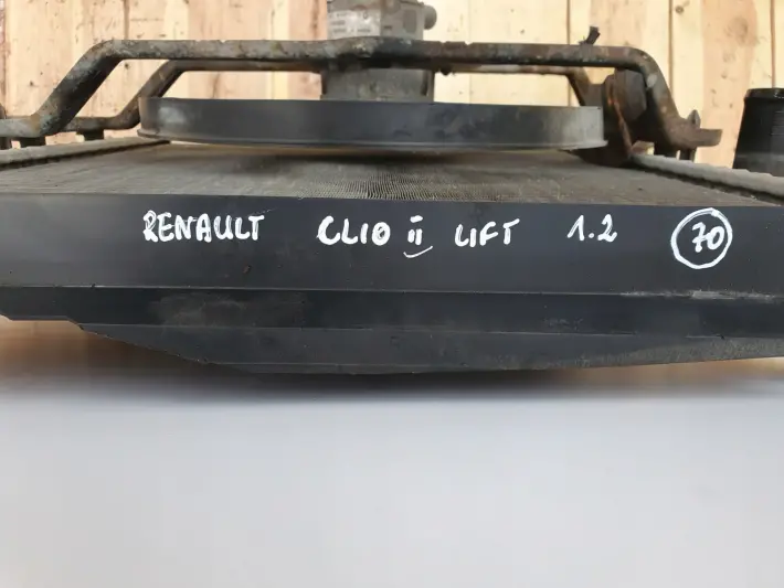 Clio II 1.2 16V CHŁODNICE KOMPLET Wentylator