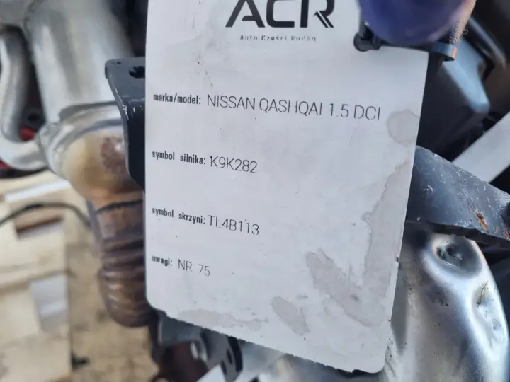 SILNIK KOMPLET Nissan Qashqai 1.5 DCI ładnie pracuje K9K282