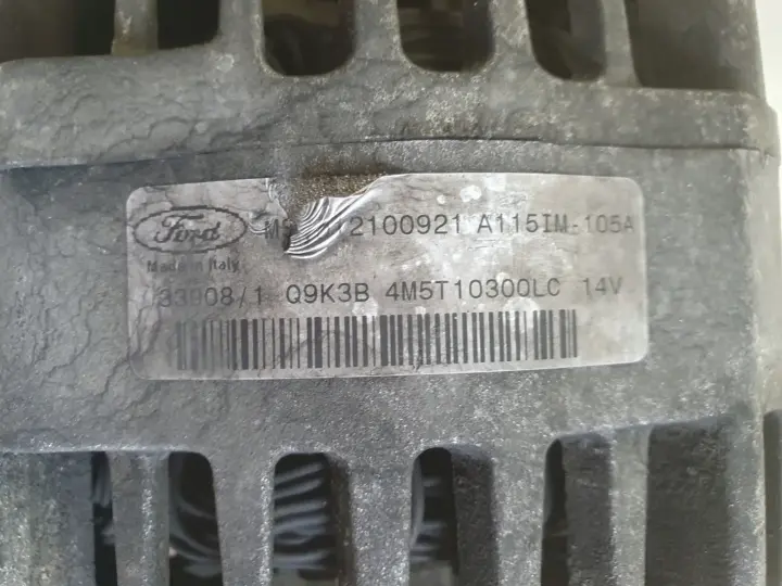 Ford Focus MK2 II 1.8 TDCI ALTERNATOR MS1012100921 4M5T-10300-LC