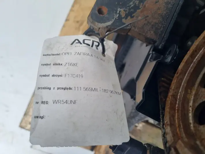 SILNIK KOMPLET Opel Vectra C 1.6 16V 101KM udokumentowane 182tyś Z16XE