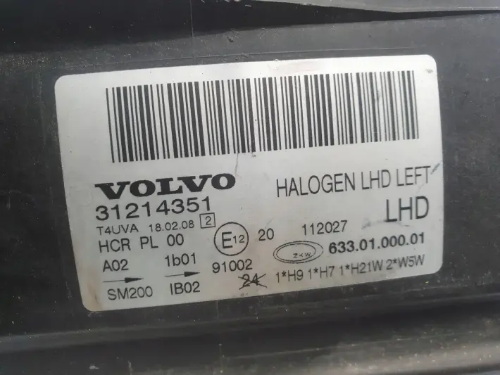 Volvo S80 II V70 III 07-13r PRZEDNIA LAMPA LEWA lewy przód EUROPA 31214351