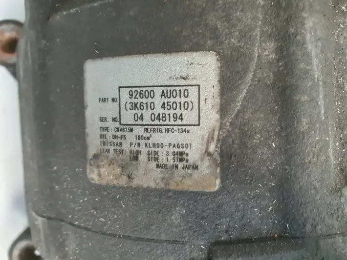Nissan X-TRAIL T30 2.0 16V SPRĘŻARKA KLIMATYZACJI pompa 92600AU010