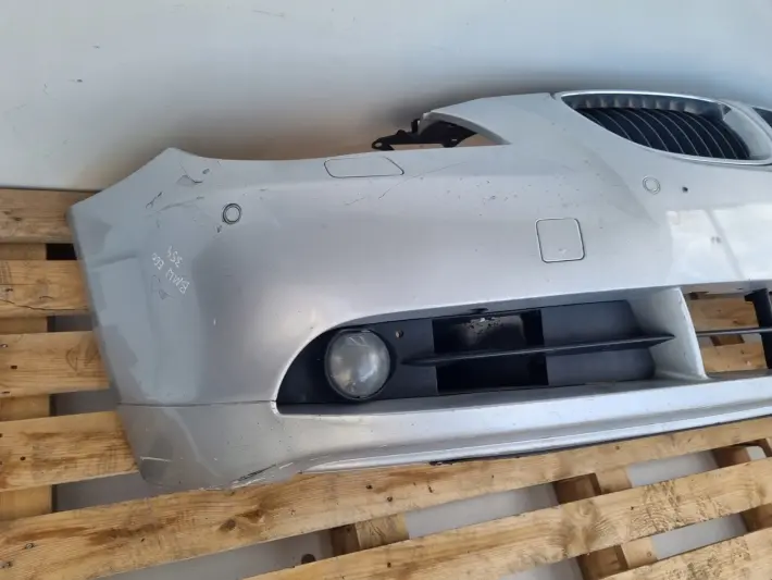 BMW E60 03-07r KOMPLETNY PRZEDNI ZDERZAK przód SREBRNY SPRYSKI PDC 354