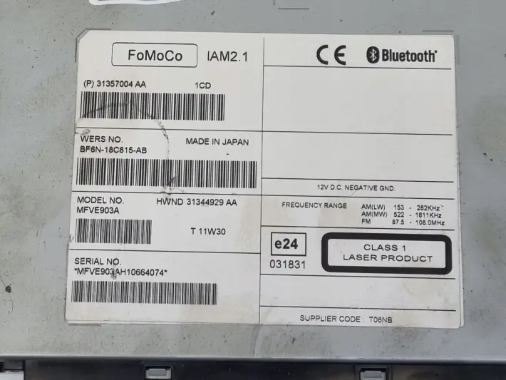 Volvo VOLVO V60 I S60 II V40 II CZYTNIK NAWIGACJI Radio 31357004 31357004AA