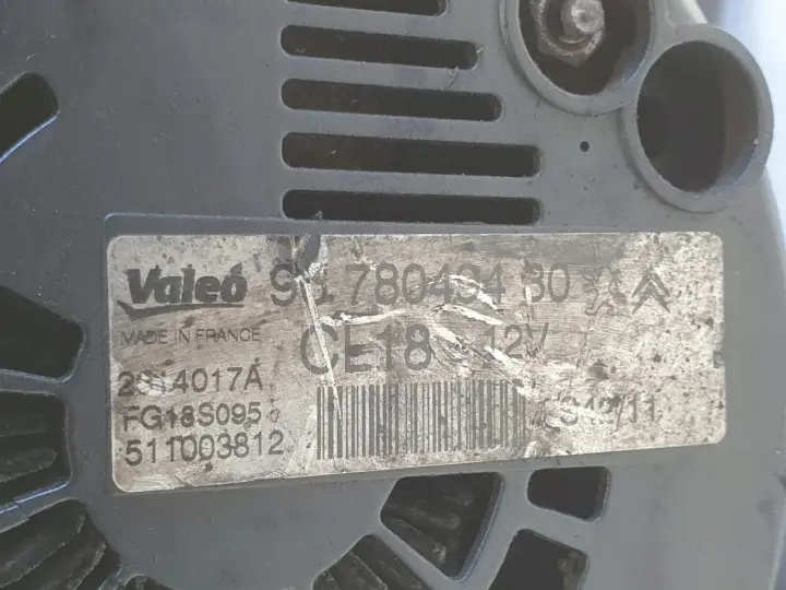 Peugeot 508 2.2 HDI ALTERNATOR valeo 9678049480