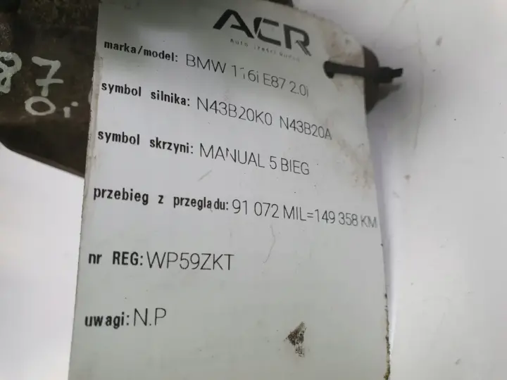 BMW E87 E90 2.0 i SPRĘŻARKA KLIMATYZACJI 9182794-03