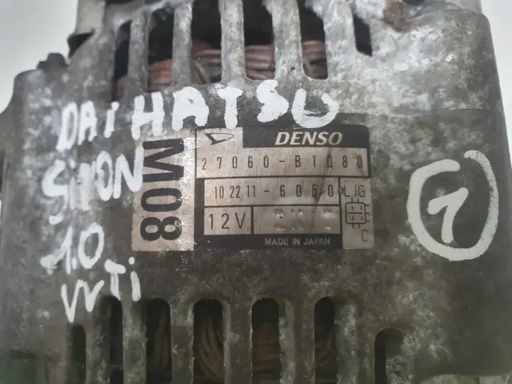 Daihatsu Sirion 1.0 VVTi ALTERNATOR 27060-B1080
