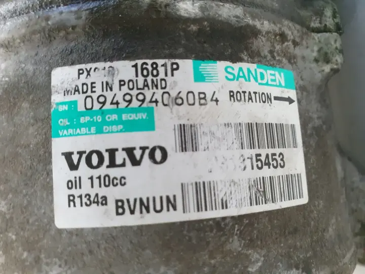 Volvo XC60 2.4 D5 SPRĘŻARKA KLIMATYZACJI pompa P31315453