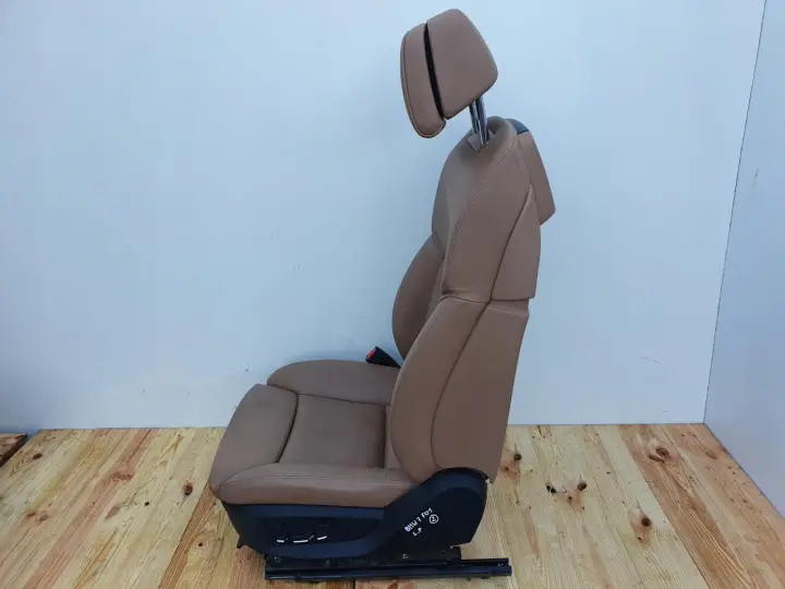 BMW F01 FOTEL FOTELE KOMPLET FOTELI DVD RUDE SKÓRY