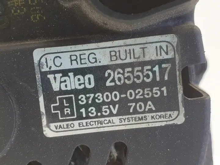 Kia Picanto I 1.1 12V ALTERNTOR 2655517 37300-02551 70A