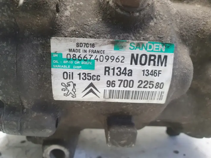 Peugeot 508 2.0 HDI SPRĘŻARKA KLIMATYZACJI 9670022580