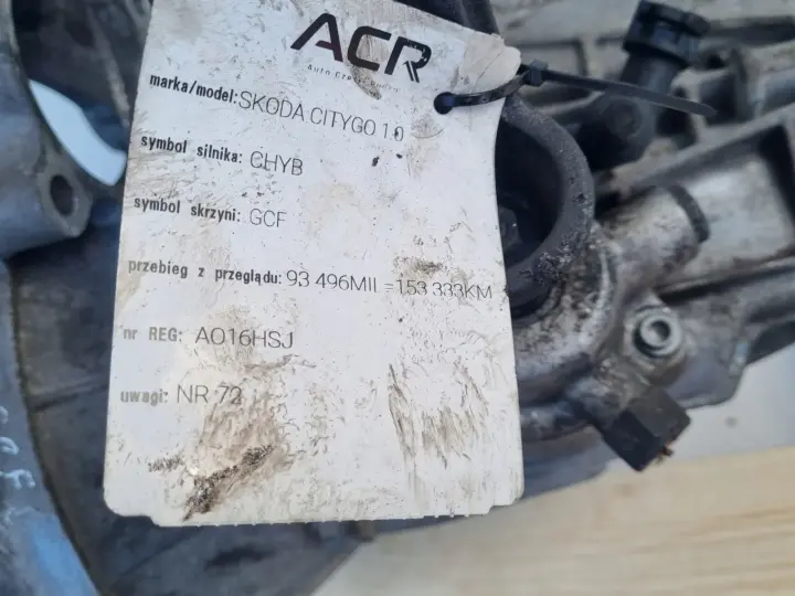 Skoda Citigo 1.0 MPI SKRZYNIA BIEGÓW manualna QCF MANUAL