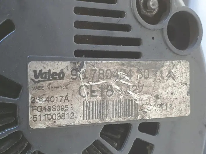 Peugeot 508 2.2 HDI ALTERNATOR valeo 9678049480