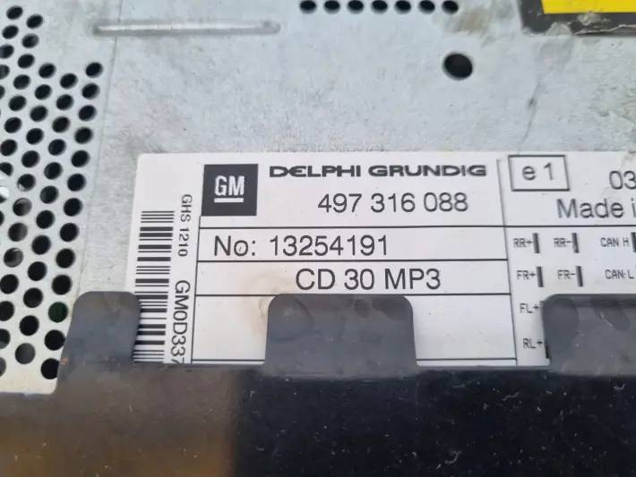 Opel Corsa D Meriva A RADIOODTWATRZACZ CD MP3 radio 13254191