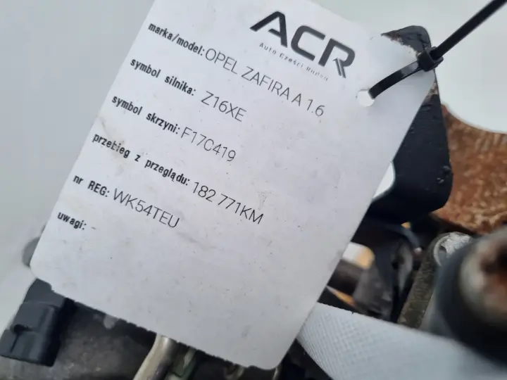 SILNIK KOMPLET Opel Meriva A 1.6 16V 101KM udokumentowane 182tyś Z16XE