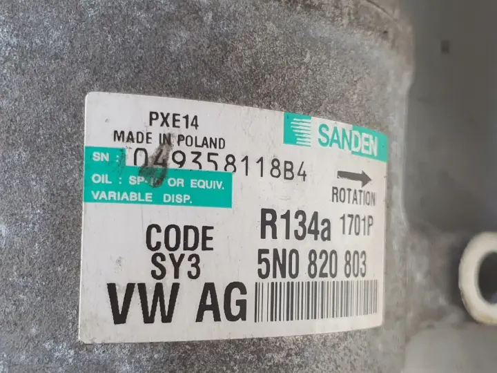 Audi A3 II 8P 1.9 TDI SPRĘŻARKA KLIMATYZACJI Pompa 5N0820803