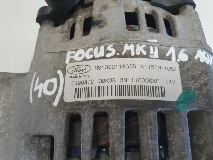 Ford Focus MK2 1.6 16V ALTERNATOR MS1022118355 3N1110300AF 105A