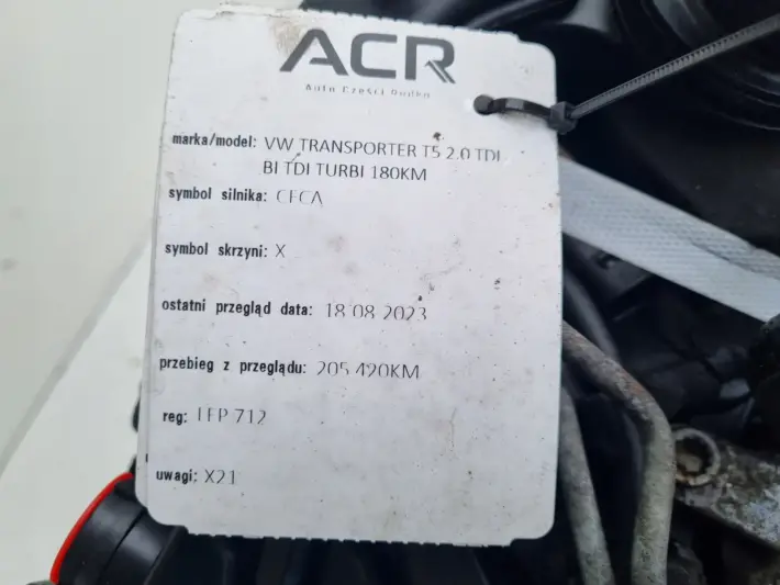 SILNIK VW Transporter T5 2.0 TDI BITURBO BITDI 180KM 205tyś CFC CFCA