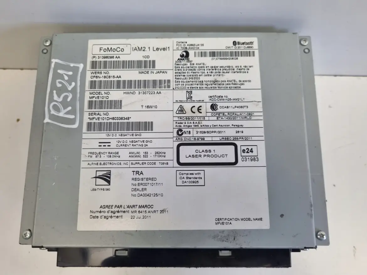 Volvo V40 II RADIOODTWARZACZ CD RADIO czytnik płyt 31396096 31396096AA