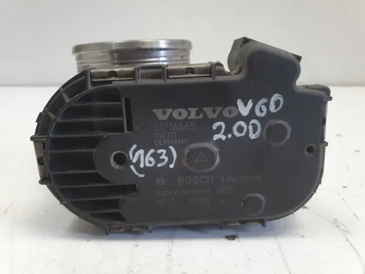 Volvo S60 II V60 2.0 D D3 PRZEPUSTNICA 31216665 bosch 0280750520