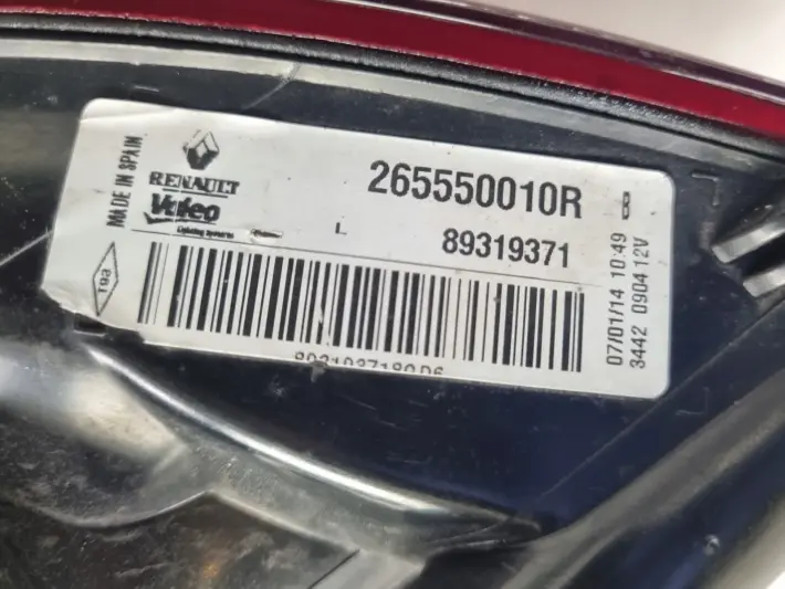 Renault Megane III kombi TYLNIA TYLNA LAMPA LEWA lewy tył 265550010R