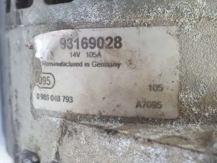 Opel Vectra C 1.9 CDTI ALTERNATOR denso 93169028 105A