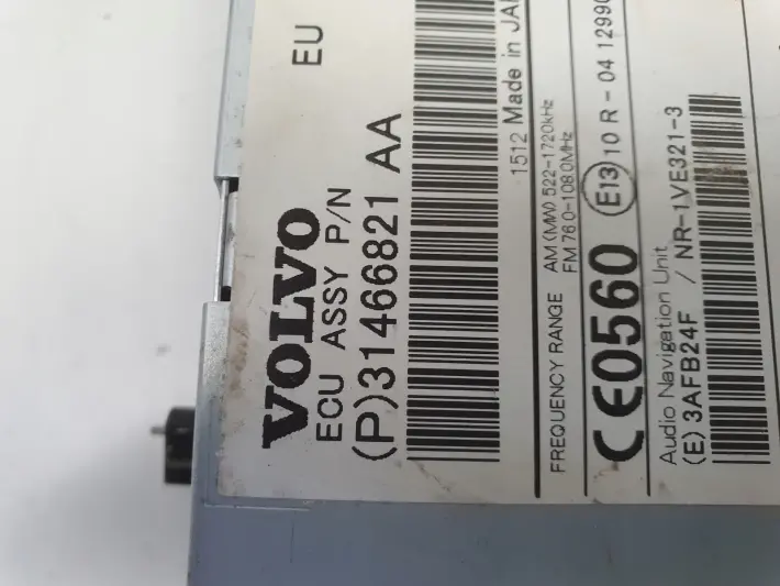 Volvo VOLVO V60 I S60 II V40 II CZYTNIK NAWIGACJI Radio 31466821AA 31466821