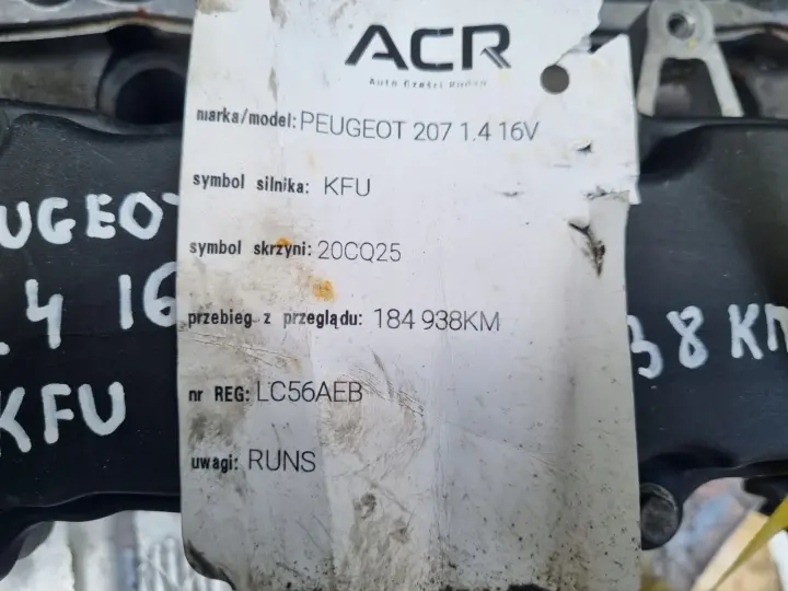 SILNIK KOMPLET Citroen C2 C3 C4 1.4 16V 88KM serwisowany 184tyś KFU