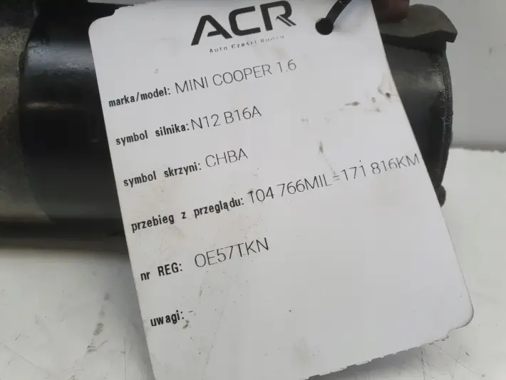 Mini Cooper R56 1.6 16V VTi ROZRUSZNIK bosch 0001138004