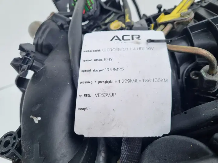 SILNIK KOMPLET Citroen C3 1.4 HDI 90KM 02-09r DELPHI serwisowany 138tyś 8HY