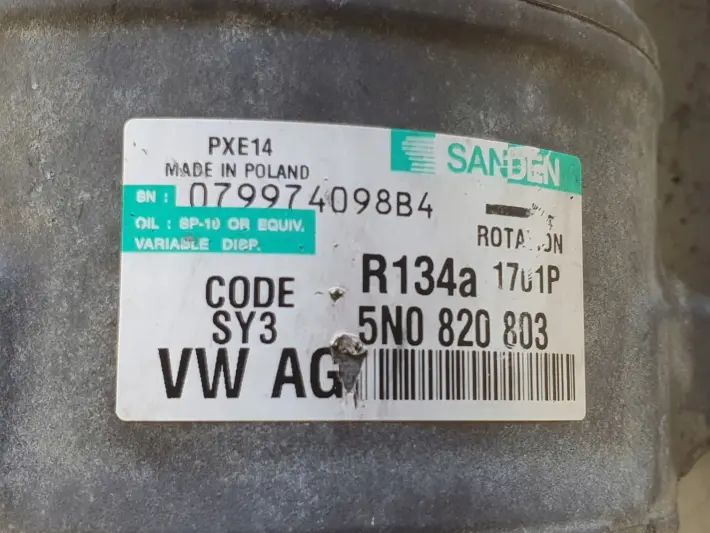 VW Passat B6 2.0 TDI SPRĘŻARKA KLIMATYZACJI 5N0820803
