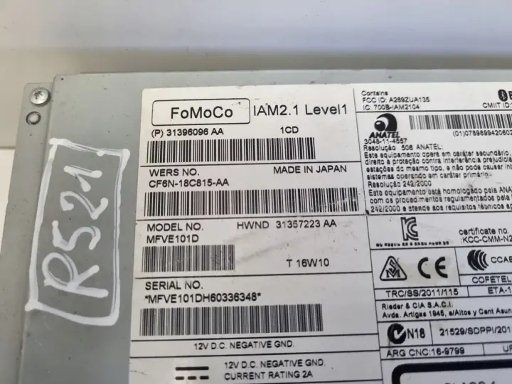 Volvo V40 II RADIOODTWARZACZ CD RADIO czytnik płyt 31396096 31396096AA