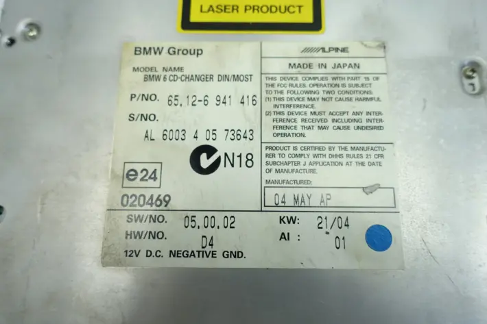 BMW E60 E61 ZMIENIRKA CD Alpine 6941416